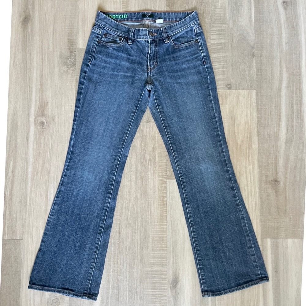 J. Crew Vintage Bootcut Stretch Mid-Rise Jeans, Medium Wash 27 Short